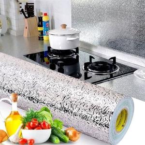 Papel Tapiz para Cocina con Patrón de Mármol, Papel de Contacto de Aluminio Autoadhesivo, Resistente al Calor y al Aceite, Calcomanía para Pared