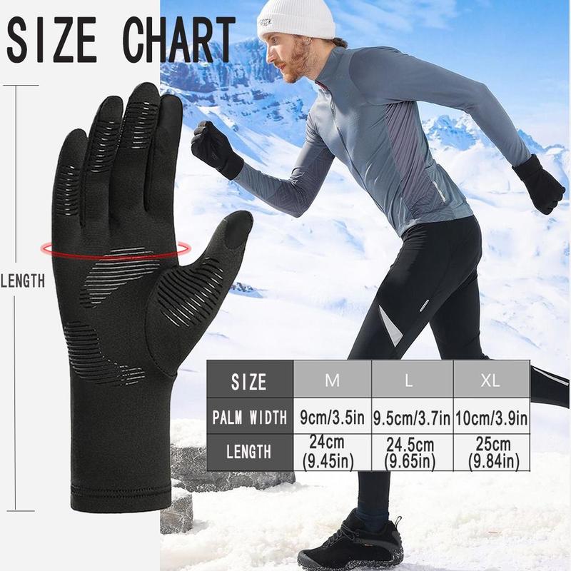 Product Introduction of Winter Warm Touch Screen Gloves, 1 Pair Windproof Non-slip Sports Gloves, Outdoor Sports Accessories for Men & Women 1