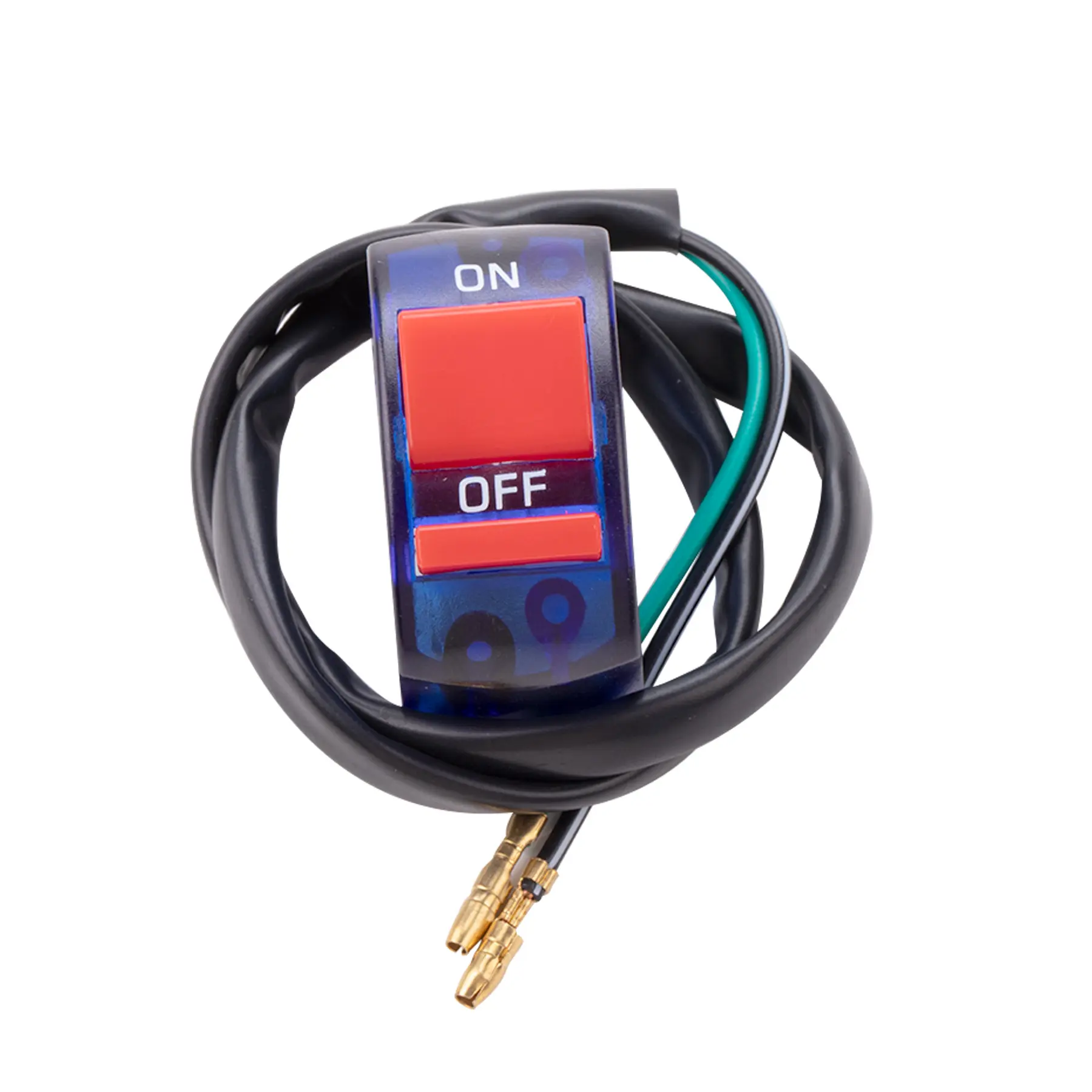 Electric Motorcycle Modified Handlebar Switch Button Faucet Headlight Power Off Switch Double Flash Control Switch Cable 47CM