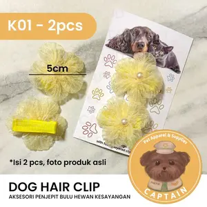 [54]  DOG HAIR CLIP RIBBON PITA LUCU KUCING ANJING HSIH TZU POODLE BICHON