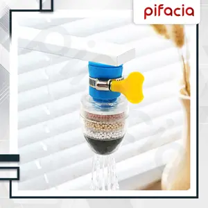 PIFACIA Filter Kran Air Saringan Kran Kamar mandi Westafel 6 Lapis Model Sambungan Penjernih Air