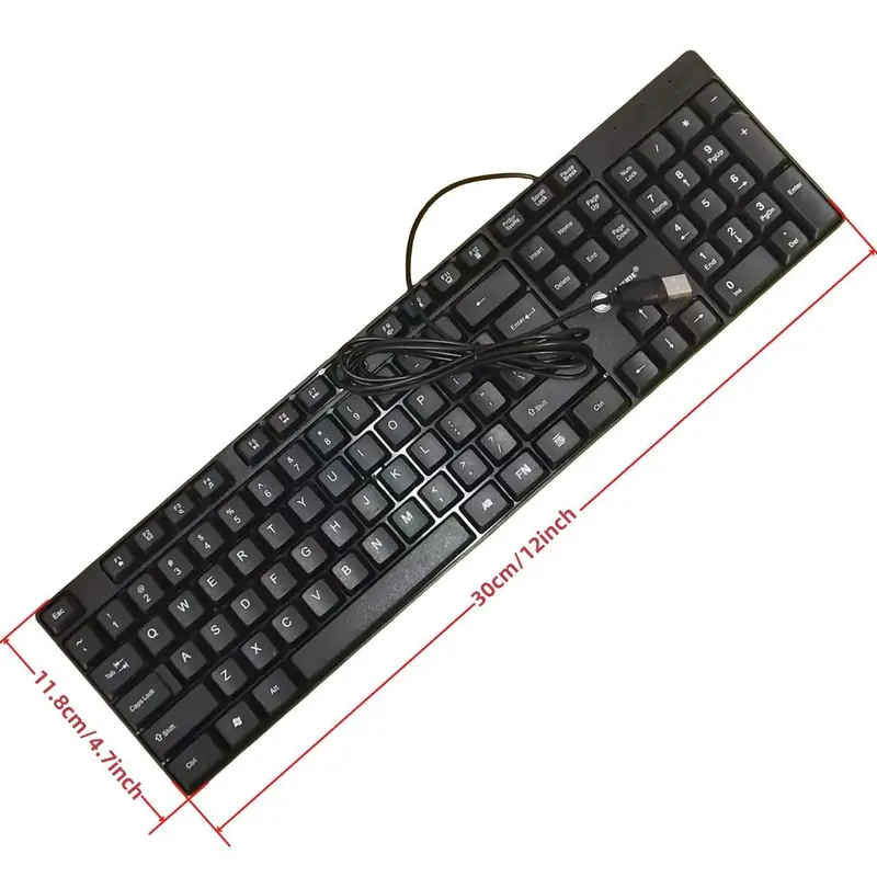 USB Wired Keyboard, Slim Business Computer Keyboard, Ergonomic Design Keyboard for Desktop & Laptop, Office Accessories 1