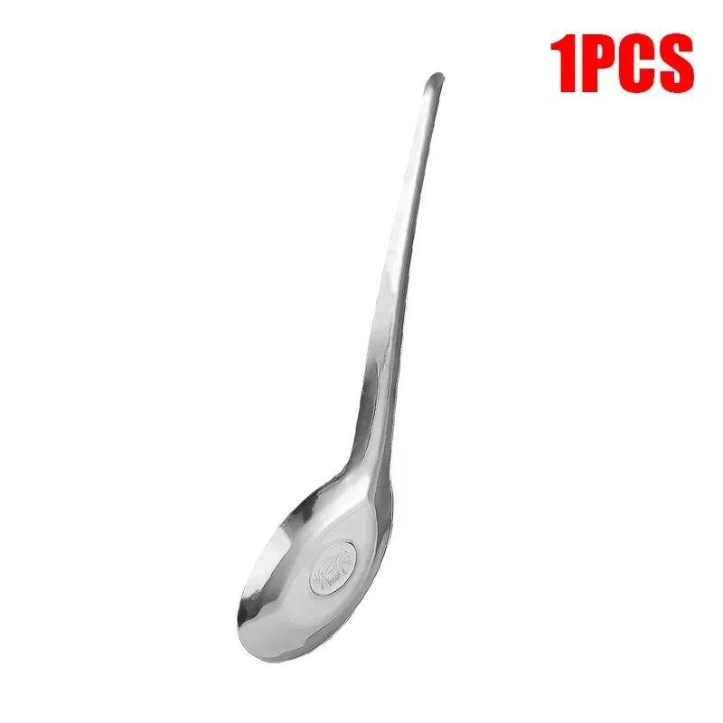Product Introduction of 1/5Pcs Stainless Steel Flat Bottom Soup Spoons Silver Color Polished Home Kitchen Tableware Food Rice Dessert Spoon Household Supplie 27