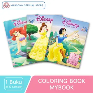 My Book Coloring Book Princess 3 Desain - 12 Lembar