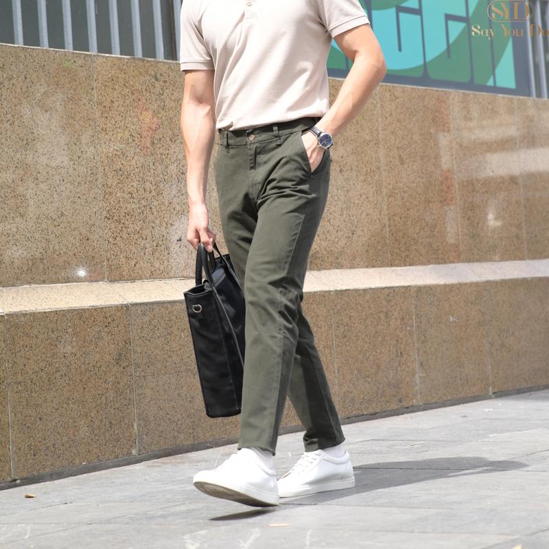 Quần kaki dài nam tab quần siêu co giãn form Slim Fit SAY YOU DO thoải mái KA12 - Pants, Menswear