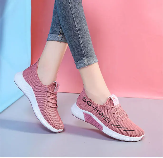Giày Thể Thao Nữ, Giày Vải Buộc Dây Nữ Kiểu Dáng Thời Trang, Đế Cao Su Đi Siêu Êm GN29 Sneaker Shoes 4