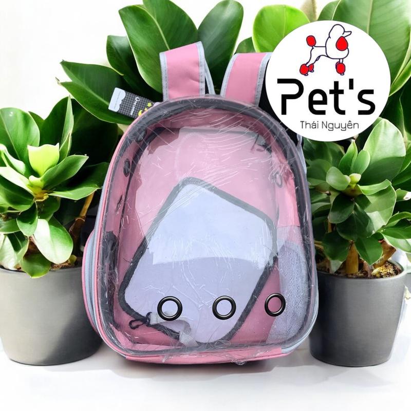 Balo Phi Hành Gia Cho Thú Cưng Ba lô vận chuyển chó mèo trong suốt tặng tấm lót