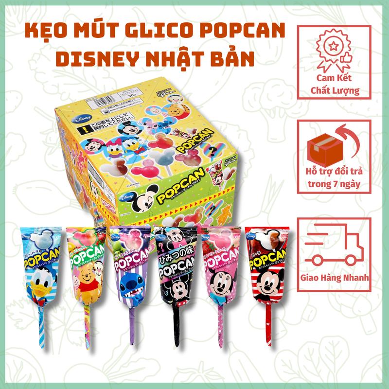 KẸO MÚT GLICO POPCAN DISNEY NHẬT Hữu cơ Ít chất béo Tự nhiên Không chứa sữa Chua Ăn Vặt Snack Food Viên Kẹo Thức Ăn Candy kẹo trái cây