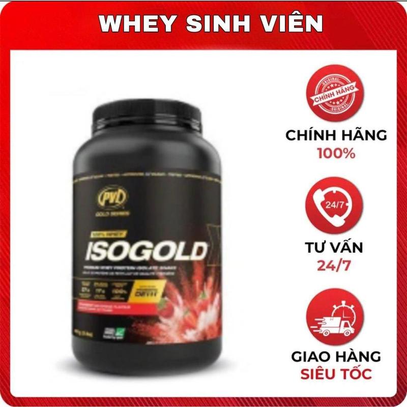 [Chính hãng]  PVL Iso Gold 2lbs (910gr) Cung Cấp 27gr Protein  Whey Cho tập luyện