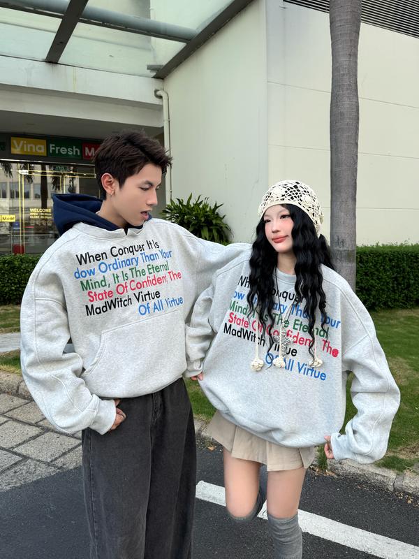 YC 1996 -  Áo Sweater và Áo Hoodie in cổ tim unisex nam nữ
