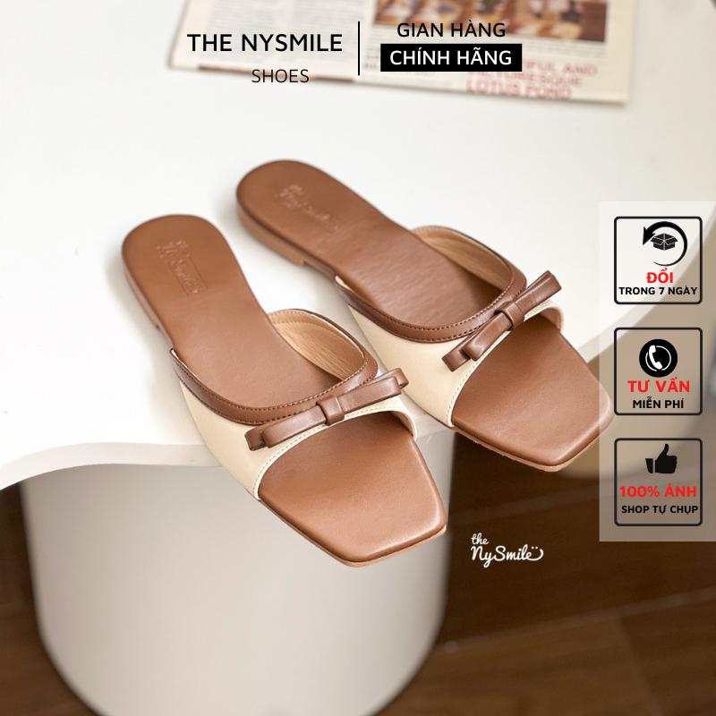 Dép bệt nữ đính nơ , dép dễ thương mua hè - THENYSMILE - CYCLE