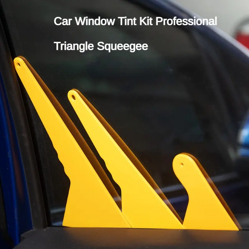Bộ dụng cụ pha màu cửa sổ ô tô, Chổi cao su tam giác chuyên nghiệp, cho phim và decal dán cửa sổ tự động, Cạnh nhồi, Chống xước, Bộ 3 món