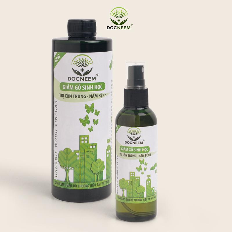  Giấm gỗ sinh học phòng ngừa xua đuổi côn trùng ngăn ngừa nấm lá cho đất trồng cây cảnh rau củ quả hoa hồng phong lan thể tích 100ml 500ml 1000ml phân bón hữu cơ thương hiệu DOCNEEM 
