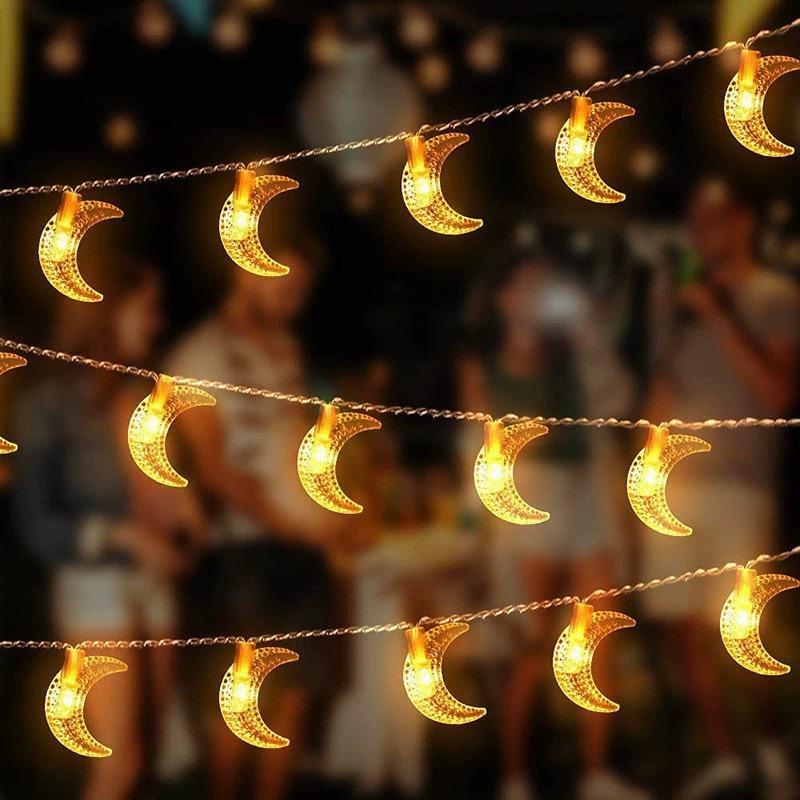 Product Introduction of LED String Decorative String Lights, Star Companion Moon Lights, Outdoor Courtyard LightsFestive Atmosphere Lights, Star Moon Castle Palace Moon Colored Lights, Curtain Lights, Leather String Lights Hanging Light 29