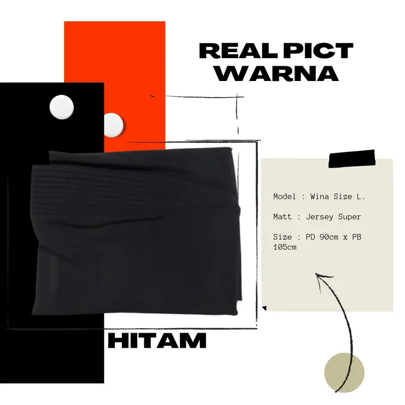 Mels Hijab - Wina L (Jilbab Bergo Daily Pad  Simple Jersey Super) Kerudung Kekinian 6