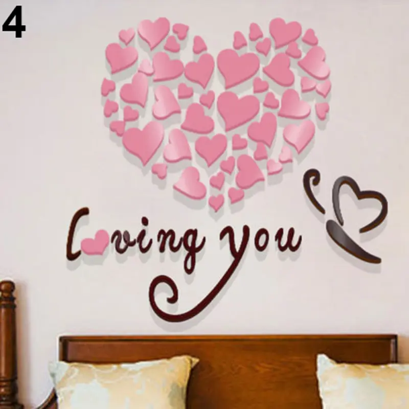 Nhãn Dán Tường Tình Yêu 3D Lãng Mạn, Thiết Kế Hình Trái Tim, Thích Hợp Để Trang Trí Nhà Cửa Và Văn Phòng, Đề Can Tự Làm, Quà Tặng, [HO] 6