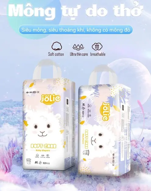 Tã/Bỉm quần JOLIE xuất Nhật đủ size M/L/XL/XXL/3XL/4XL cho bé 5-21kg thấm hút hiệu quả cho bé yêu