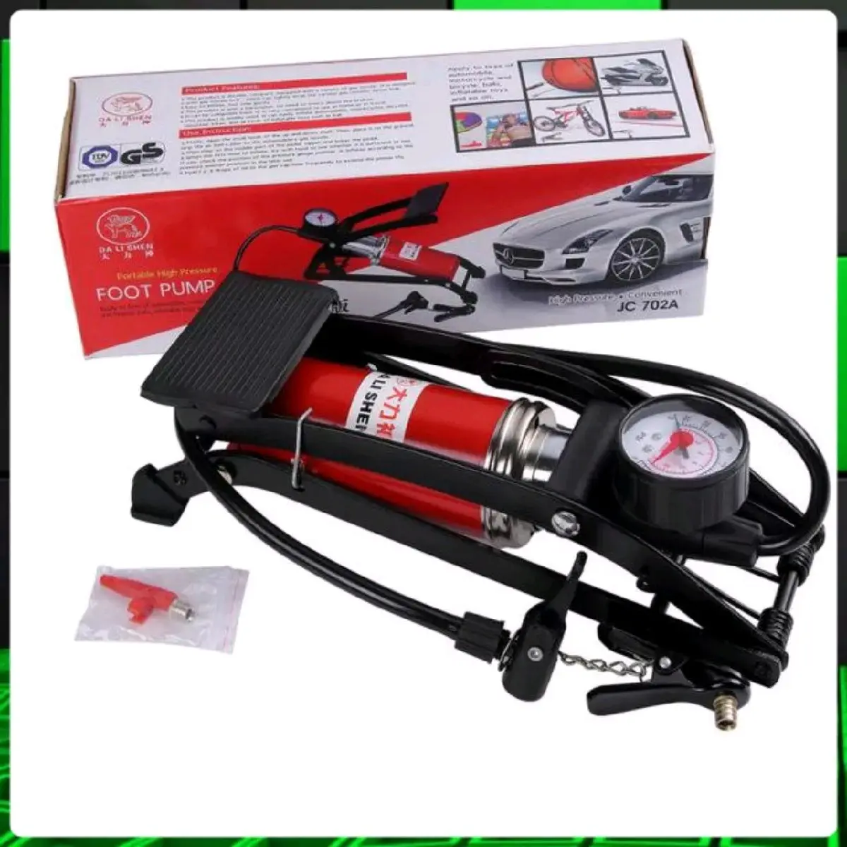 Bơm đạp chân ô tô, xe máy, xe đạp mini nhỏ gọn tiện lợi