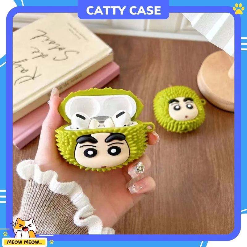  Vỏ ốp case airpods 1 2 3 4 pro và pro 2 case bảo vệ ốp tai nghe vỏ airpod bluetooth Shin sầu riêng - Catty case 