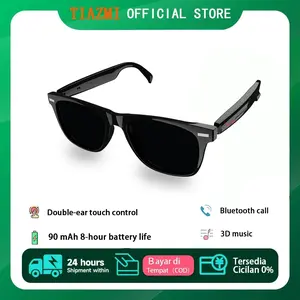 TIAZMI Smart Glasses Kacamata Pintar Bluetooth Nirkabel/Headset/Foto/Panggilan Suara/Anti-Blue Light 3D Hands-Free Calling Calling Music