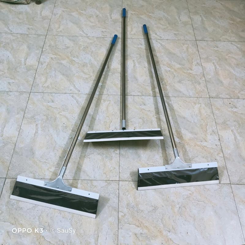 Cây chổi Cào, Gạt nước sàn nhà - lau kính Bản to cán Inox thẳng - dài 140cm Làm Sạch