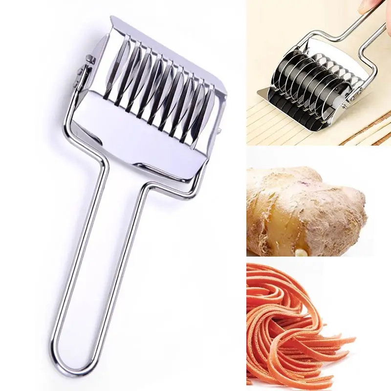 1PC Stainless Steel Spaghett Noodle Maker Lattice Roller Docker Dough Cutter Tool Kitchen helper DIY Dough cutting tool OK 0249