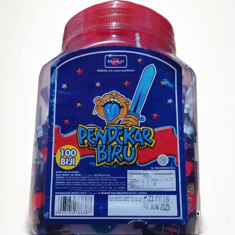 Permen Pendekar biru Toples @100 pcs Candy Food Snacks Makanan 4