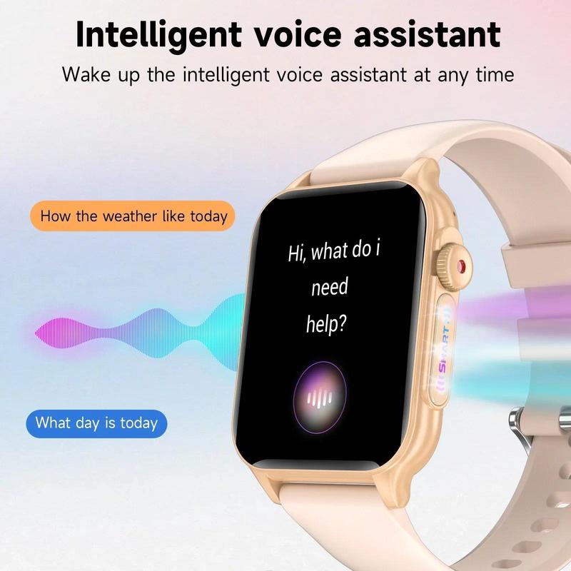 2024 New Men Smart Watch Colorful Breathing Light AMOLED Large Screen Health Monitoring Sports Tracker BT Call Women Smart Watch 1