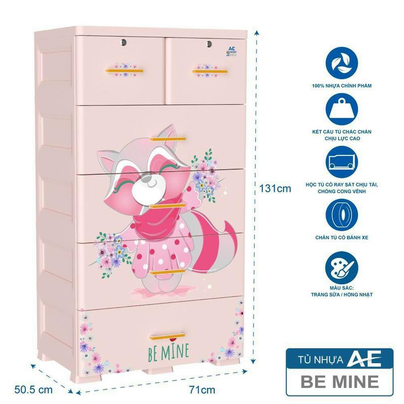 Product Introduction of [Chính Hãng QUI PHÚC] Tủ quần áo 5 tầng 6 ngăn AE kích thước lớn 4