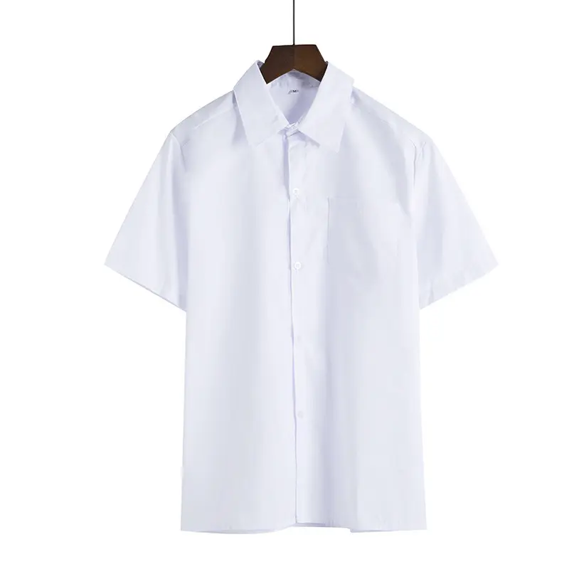 Đồng Phục JK, Phong Cách Preppy Nhật Bản, Đồng Phục DK, Áo Sơ Mi Trắng, Dáng Rộng Vừa Vặn, Cổ Bẻ Ngắn Tay, Thích Hợp Cho Học Sinh, Quần Áo Làm Việc, Trang Phục Công Sở, Ngoại Cỡ Có Sẵn