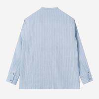 Gambar Baju Muslim Duha Muslimwear - Baraa Shirt Long Sleeve - Blue Stripe dari Duha Muslim Wear Kota Tangerang 5 Tokopedia