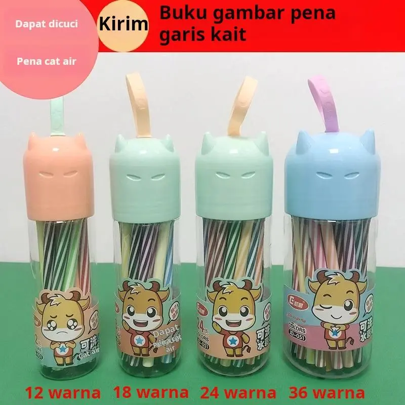 【COD】AIGD Hightune Spidol Pena / Pensilwarna / Pen Prush / Solid Marker / 12-36 Warna