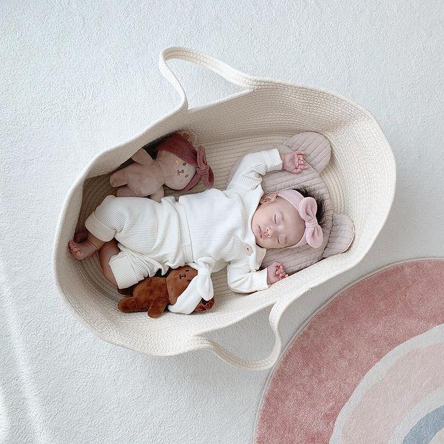 Giỏ Em Bé Cầm Tay, Giỏ Xe Địu, Giỏ Ngủ Đi Chơi Giỏ Đựng Đồ Cũi, Hàng Mới Về INS 2