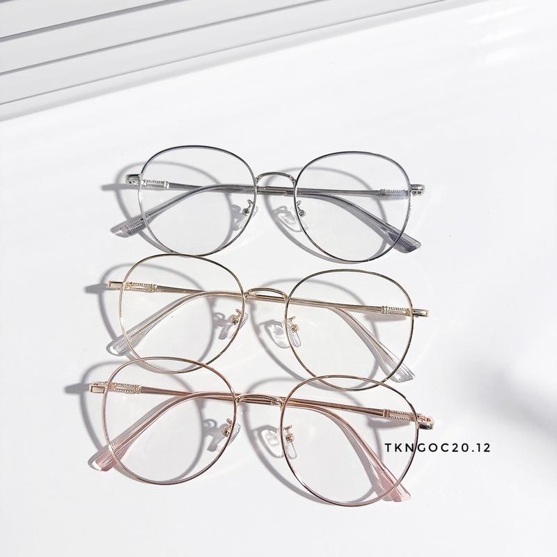    Mã N008   Kính Tròn Bầu Kim Loại Form TO - phù hợp gương mặt Vừa và TO   Kèm Hộp + Khăn Lau   oval 