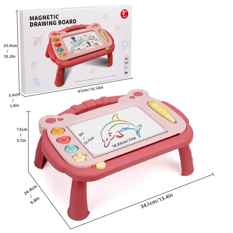 Magnetic Drawing Board, Erasable Doodle Writing Board, Durable Early Education Toy for Kids, Birthday Gifts, Valentine's Day Gift 1