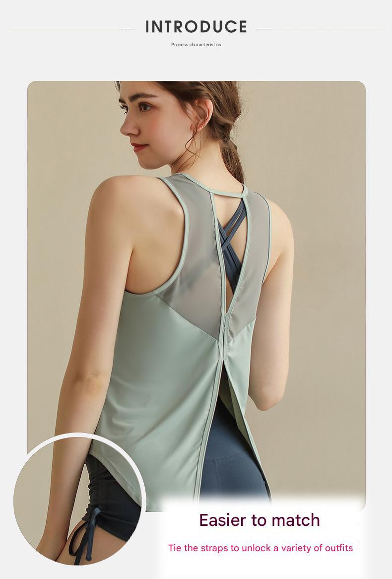 Product Introduction of Áo Ngực Thể Thao Dáng Rộng Và Áo Ba Lỗ Tập Yoga, Dành Cho Nữ, SHQX, Thiết Kế Hở Lưng Thoáng Khí, Thích Hợp Tập Gym Và Chạy Bộ 2