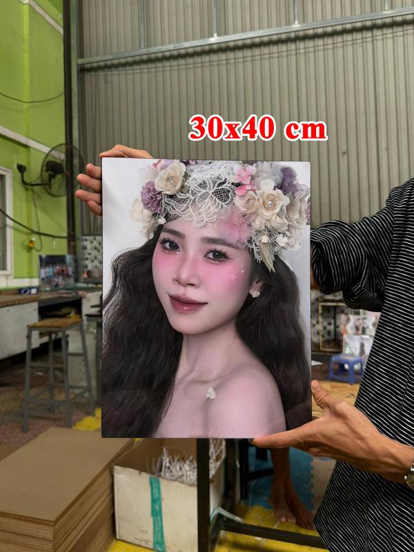 30x40 cm Ảnh tráng gương 4K HD treo tường decor trang trí