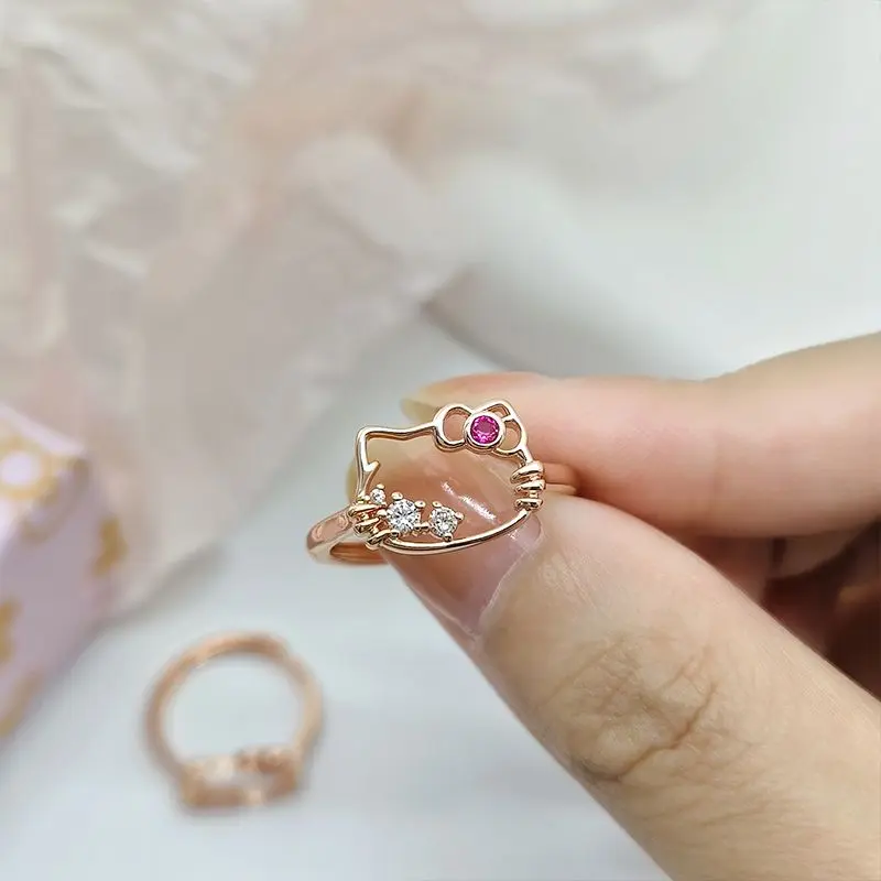 Nhẫn Đám Mây Hello Kitty, Dành Cho Nữ, Giá Cả Phải Chăng, Thẩm Mỹ Cao, Phong Cách Độc Đáo, Nhẫn Sang Trọng Và Đơn Giản, Quà Tặng Cho Bạn Gái, Mẫu Mới Năm 2024