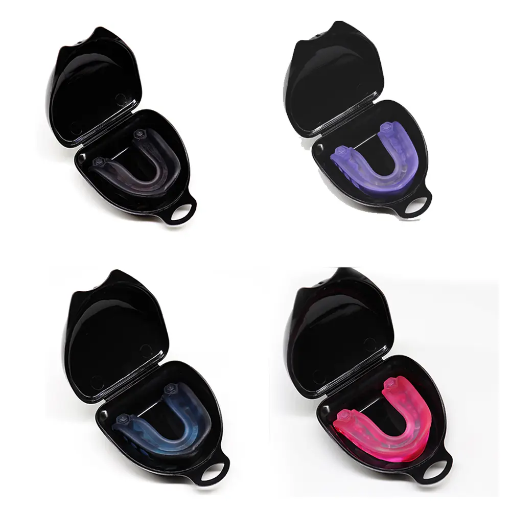 Pelindung Gigi Karet Boxing Kids EVA 5,4x5,2x1,8 CM Hitam Ungu Biru Merah Muda Uniseks untuk Olahraga Beladiri Muaythai MMA Wushu Kick Boxing Taekwondo Karate Kempo Comfort Fit