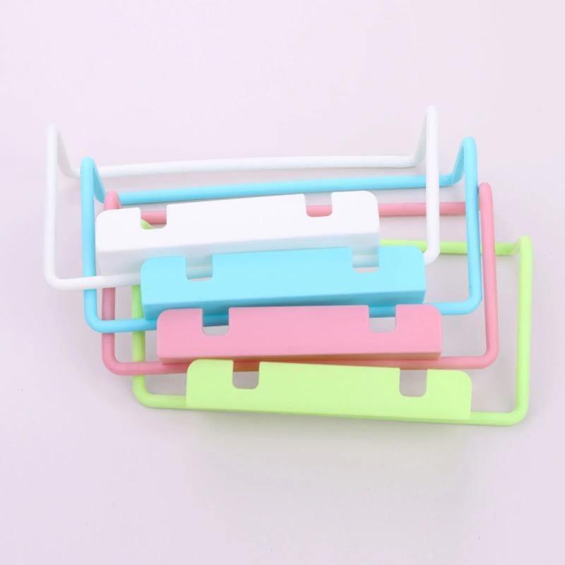 1Pcs Plastic Hanging Holder Multifunction Towel Rack Cupboard Cabinet Door Back Home Storage Organizer Kitchen Accessories 5