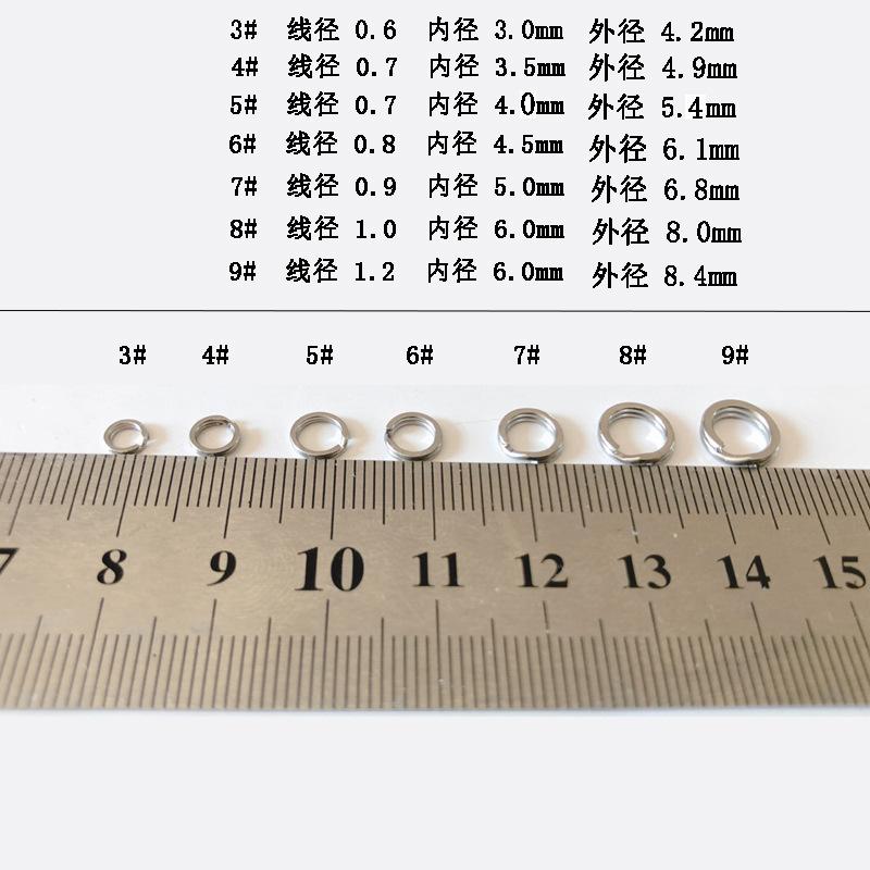 Product Introduction of Vòng Đôi Phẳng Thiết Bị Câu Cá, Chất Liệu Thép Không Gỉ, Thích Hợp Để Câu Cá Biển, Vòng Đôi Phẳng Uốn Cong, Vòng Kết Nối Móc Câu, Vòng Mồi 4