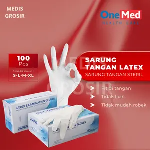 Sarung Tangan Latex HANDSCOON Exam Safeglove - Prepowdered, XS-L