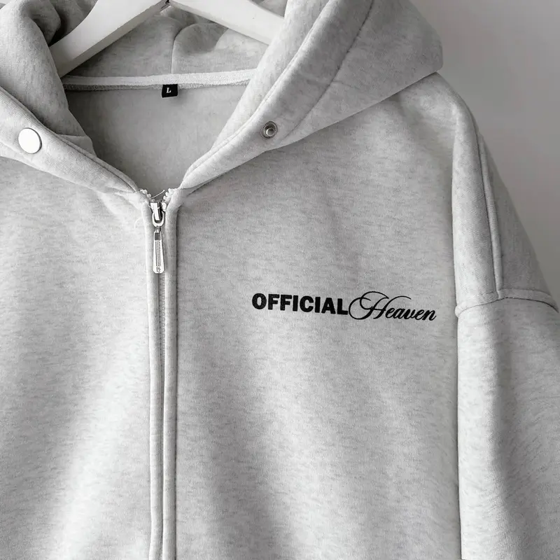 Áo Khoác Nỉ Zip Unisex Form Rộng HEAVEN BASIC - Pqk Boutique 5
