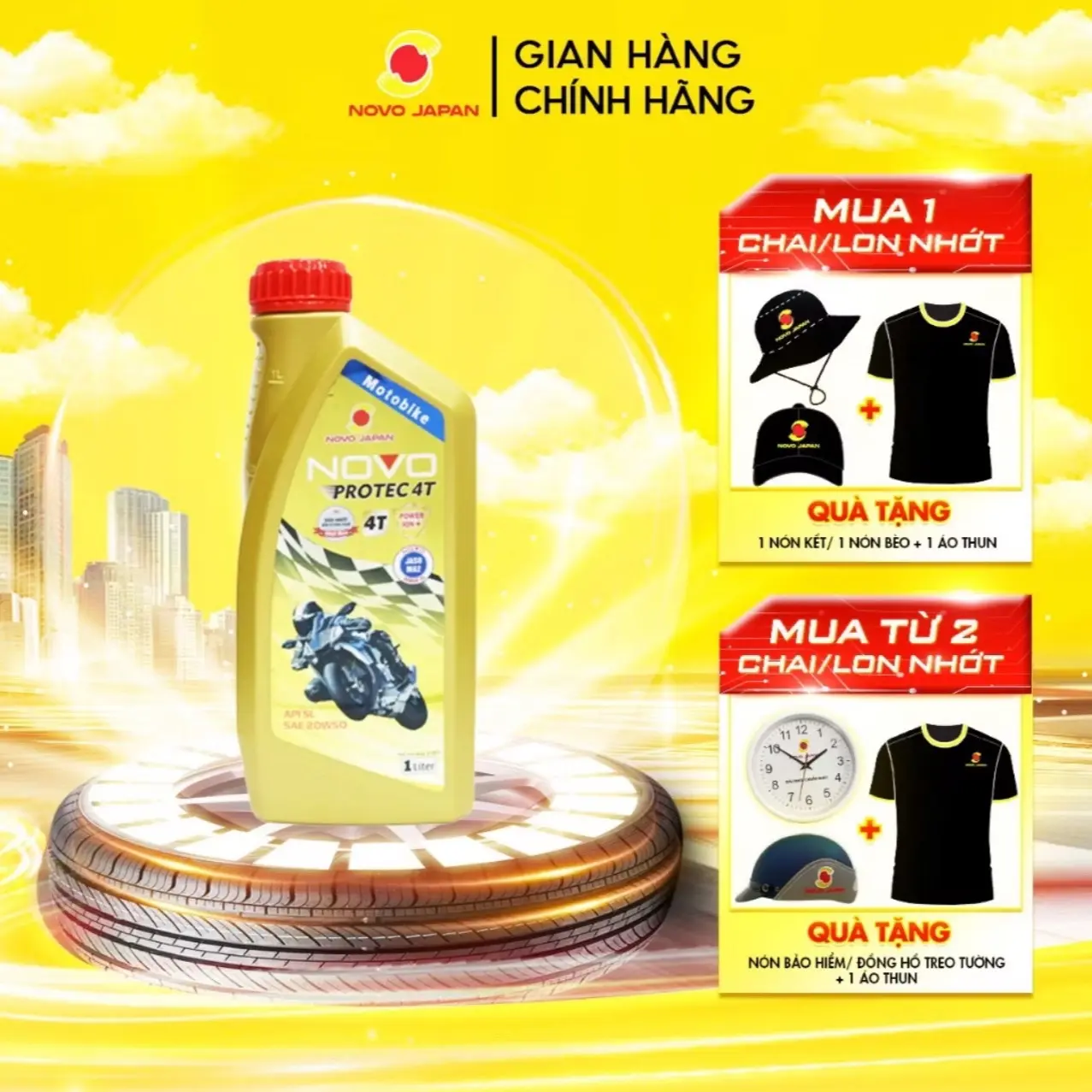 Nhớt Xe Số NOVO PROTECT SL 20W50