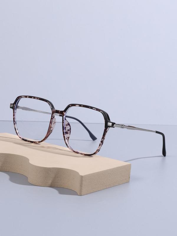 Square Frame Anti-blue Light Lenses Eyeglasses for Valentine's Gift, Simple Fashion Sunglasses for Women and Men, Trendy Versatile Eyeglasses for Outdoor Sports or Daily Use 2