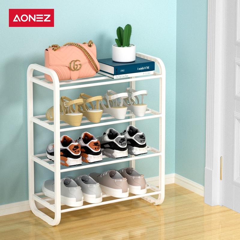 Product Introduction of 【COD】AONEZ Rak Sepatu Serbaguna 4 Susun Tempat Sepatu Rak Sandal 1