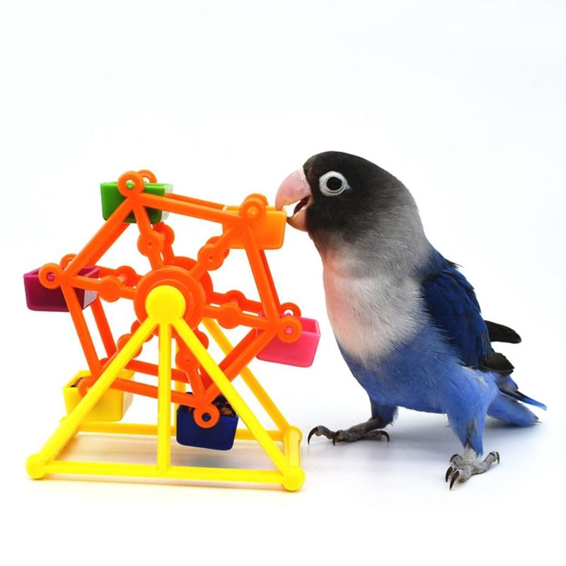 Image showcasing Bird Foraging Toys Creative Parrot Feeder Cage Colorful Rotate - TikTok ...