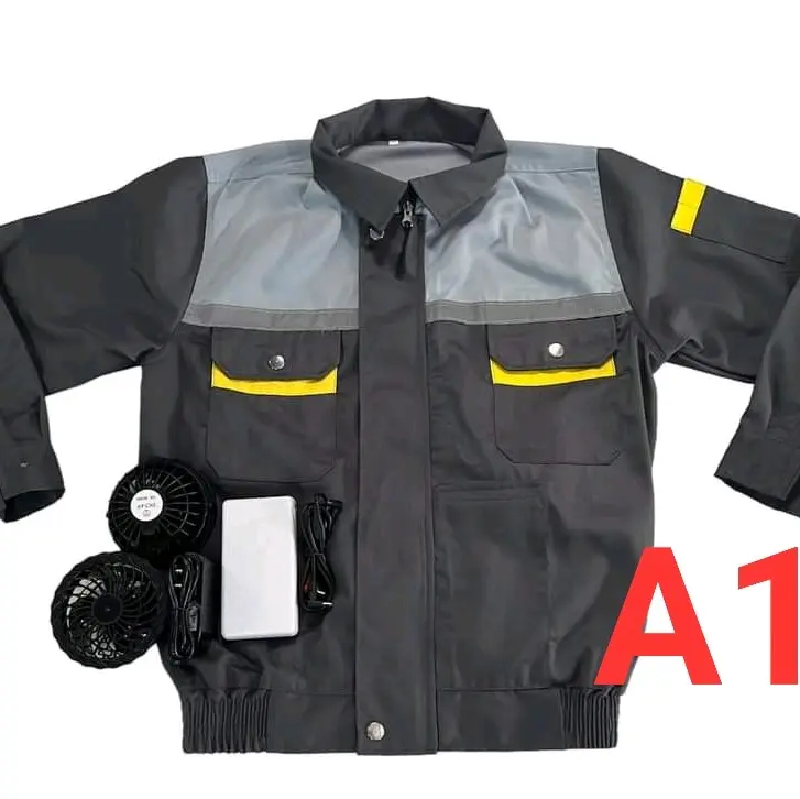 Áo Quạt Điều Hoà A1 ( Không Có phụ kiện) dùng  lắp được 2 quạt chất kaki dày dặn,bền, thoáng mát lắp quạt vừa vặn. Nam Menswear Nhung Jacket Nhung Jacket 1