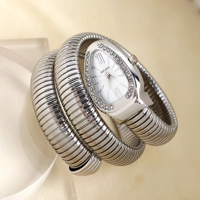 Đồng Hồ Hình Rắn, Thiết Kế Sáng Tạo Mới, Dành Cho Thời Trang Nữ, Đồng Hồ Thạch Anh, Quà Tặng Đồng Hồ 6