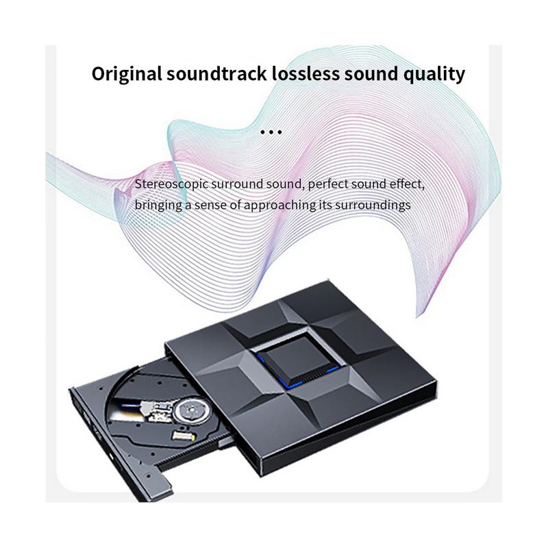 External CD and DVD Player Game Burner DVD External USB 3.0 Type C CD Writer Reader for PC Laptop Desktop 2